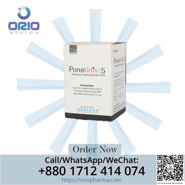 Ponatinix 15 mg Ponatinib Tablets by Beacon Pharmaceuticals for CML and ALL treatment Orio Pharma